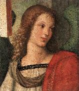 RAFFAELLO Sanzio Angel fragment of the Baronci Altarpiece oil painting on canvas